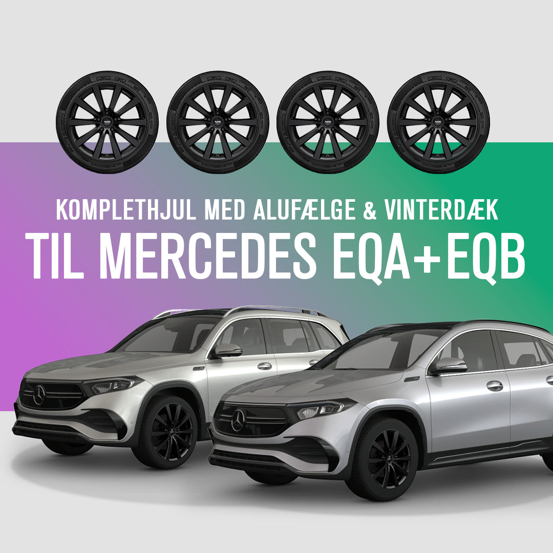 Komplethjul med vinterdæk og alufælge til Mercedes EQA og EQB.