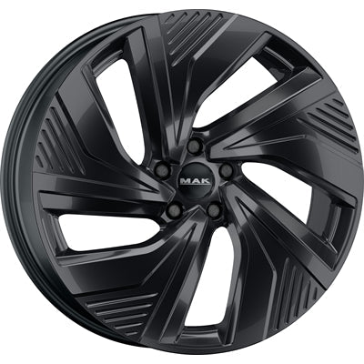 MAK alufælg 118304X i sort - fælgen i 19" komplethjulsættet med vinterdæk til Enyaq/Elroq/ID.4/Audi Q4/Cupra Tavascan