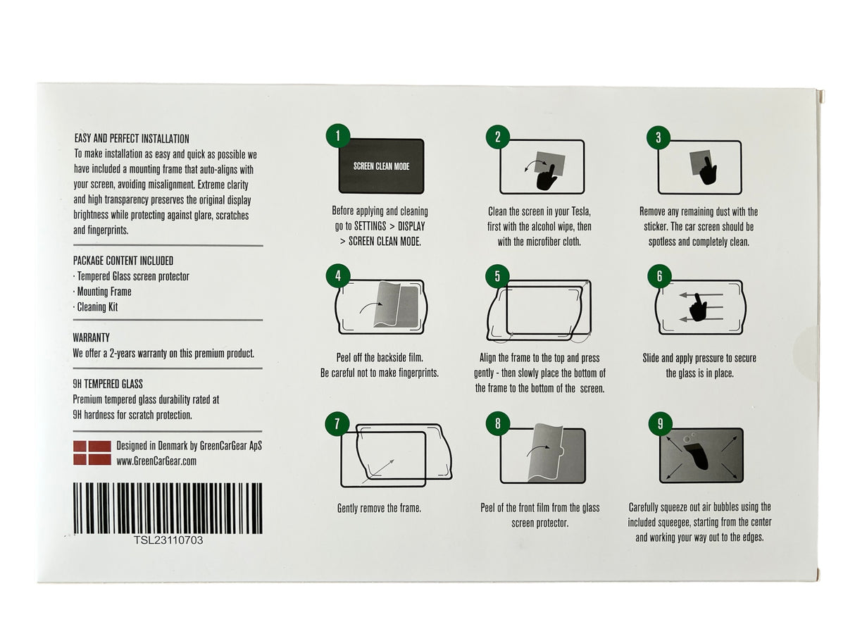 GCG MAX skærmbeskytter – Tesla Model 3/Y
