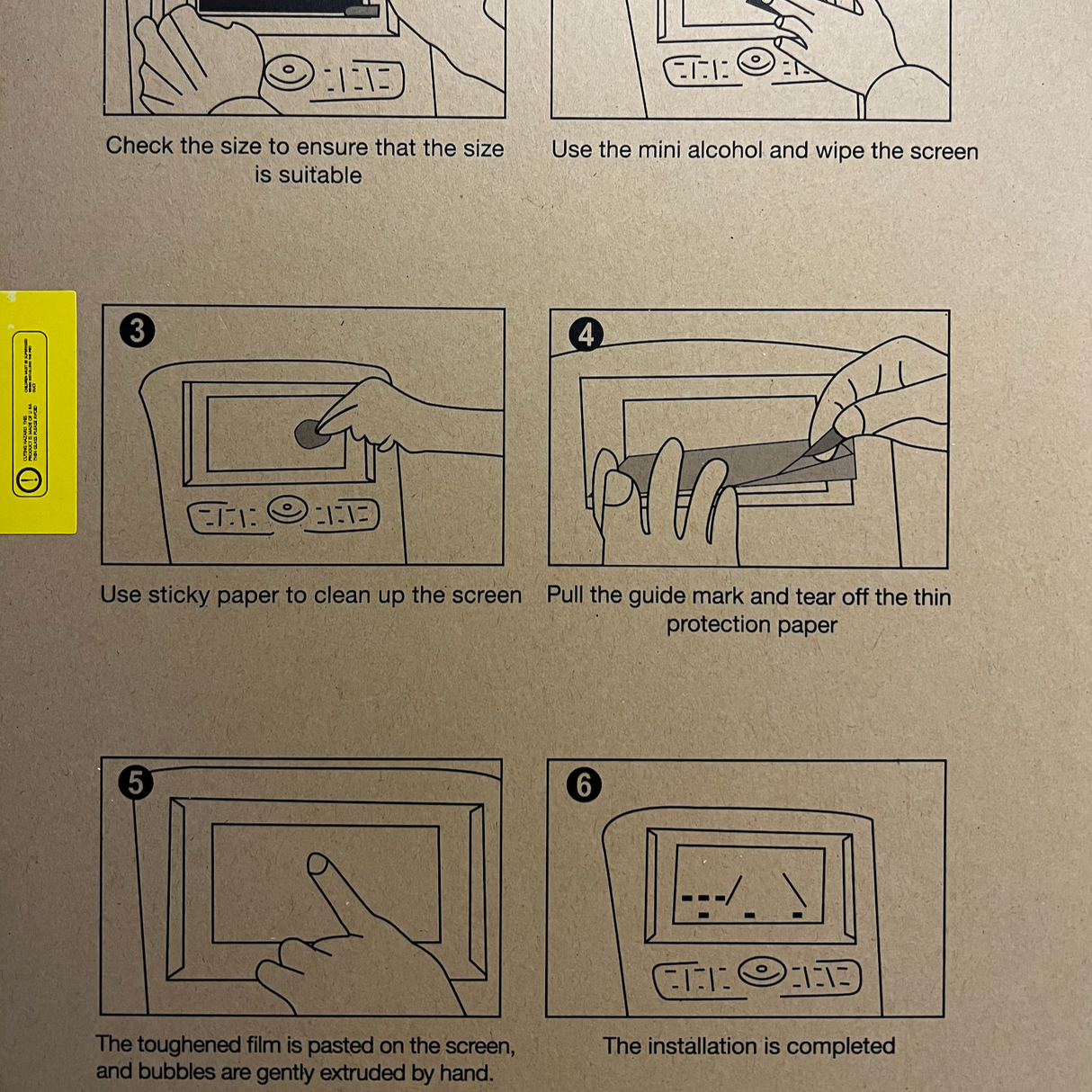 Skærmbeskytter med sort kant - Passer til Tesla Model 3/Y