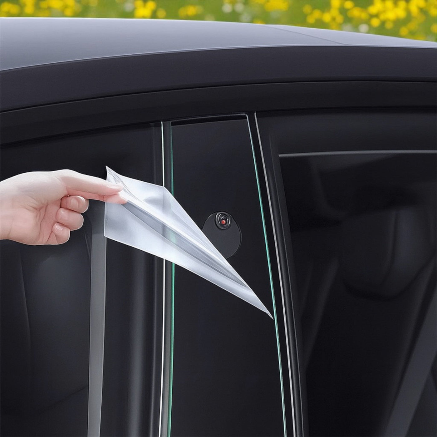 Premium beskyttelsesfolie til Tesla Model 3 2024- (A & B stolpe)