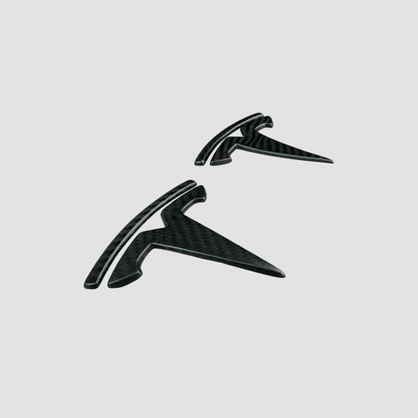 Emblemer i ægte mat carbon til Tesla Model 3/Y