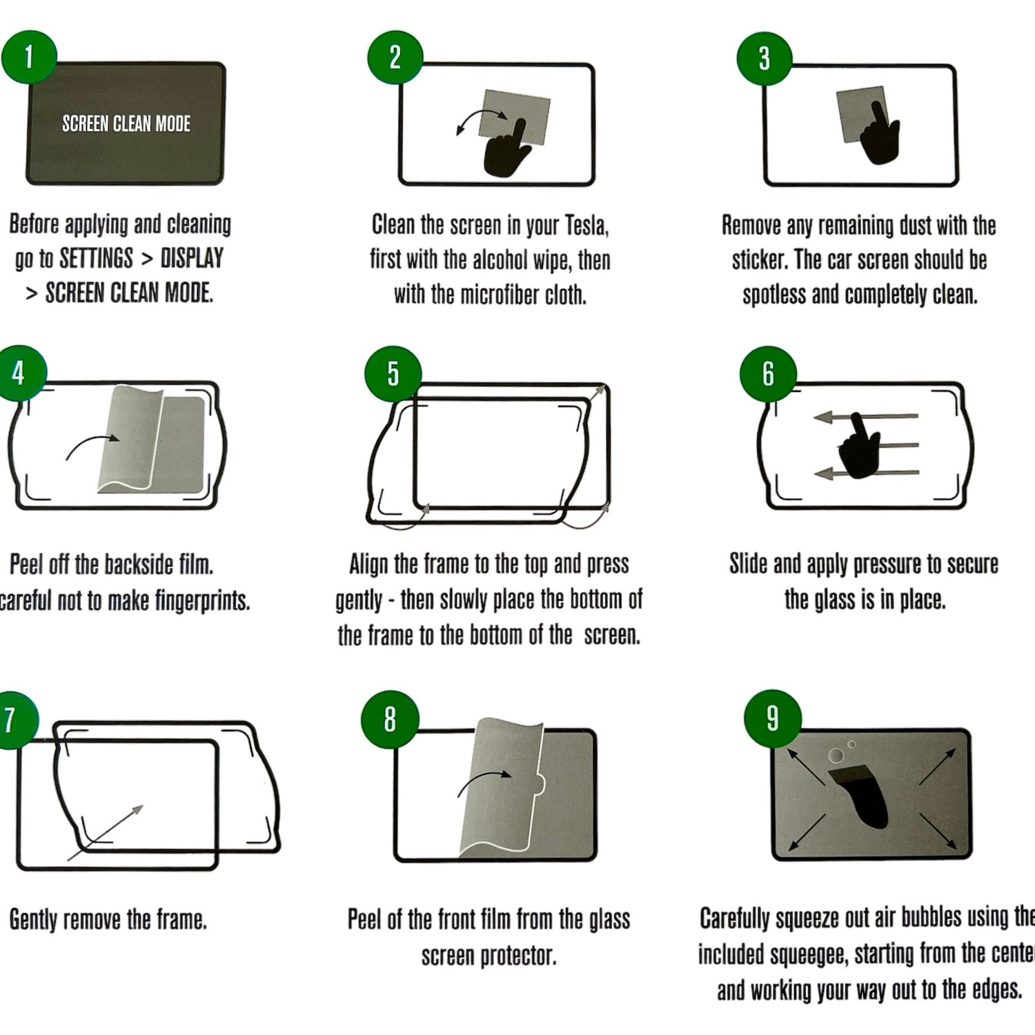 GCG MAX skærmbeskytter – Tesla Model 3/Y (Highland & Juniper)