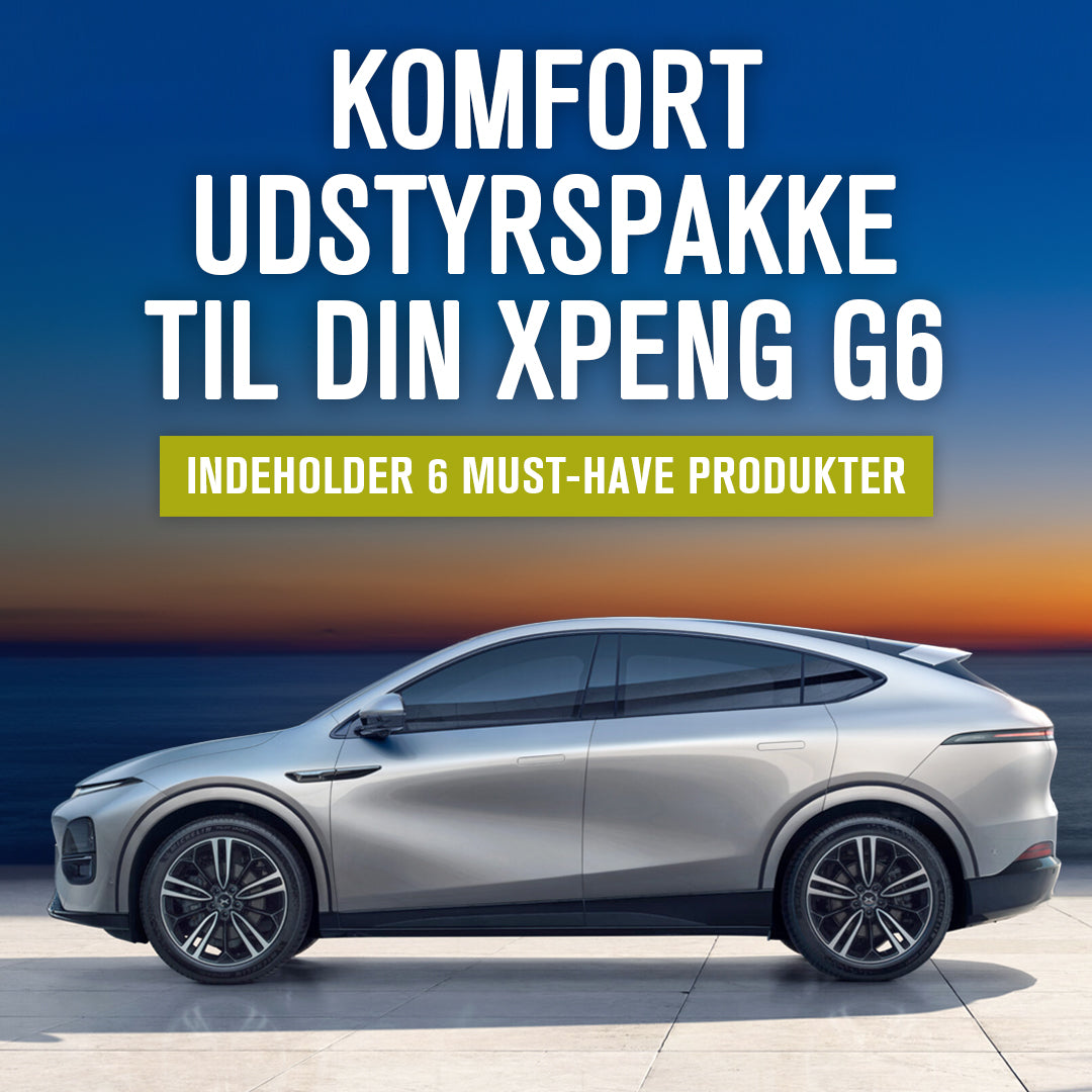 XPENG G6 Komfort Udstyrspakke med 6 must-have produkter.