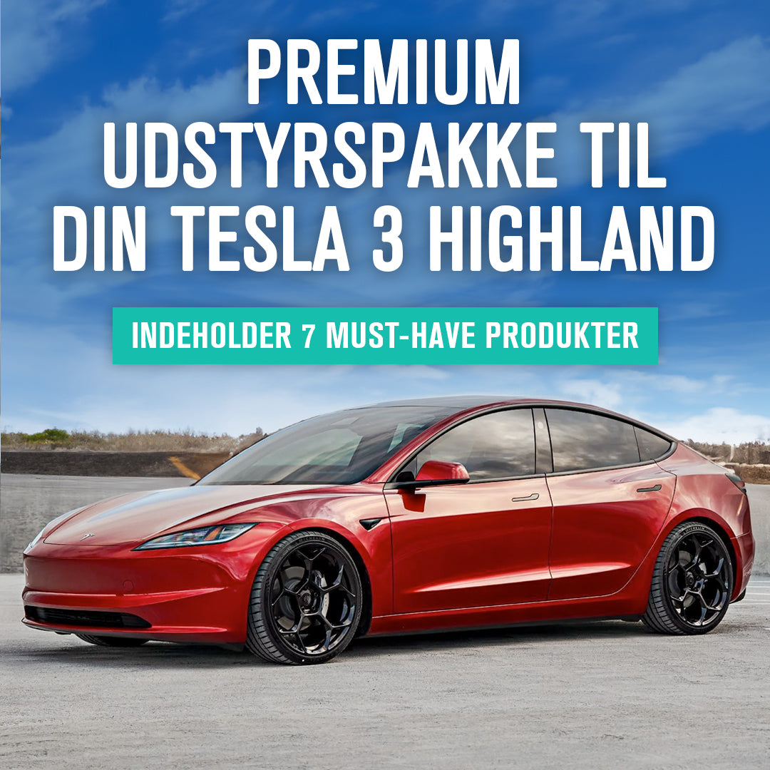Premium udstyrspakke til din Tesla 3 Highland, inkluderer syv must-have produkter.