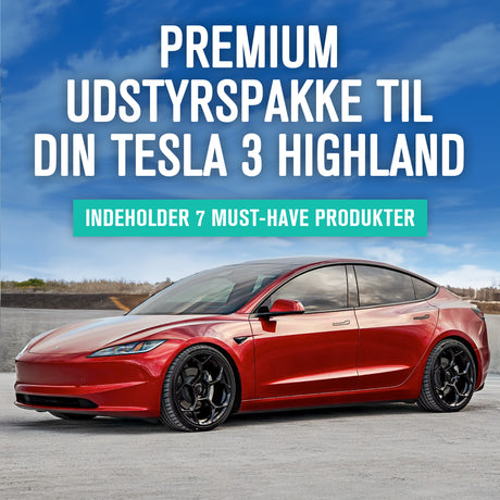 Premium udstyrspakke til din Tesla 3 Highland, inkluderer syv must-have produkter.