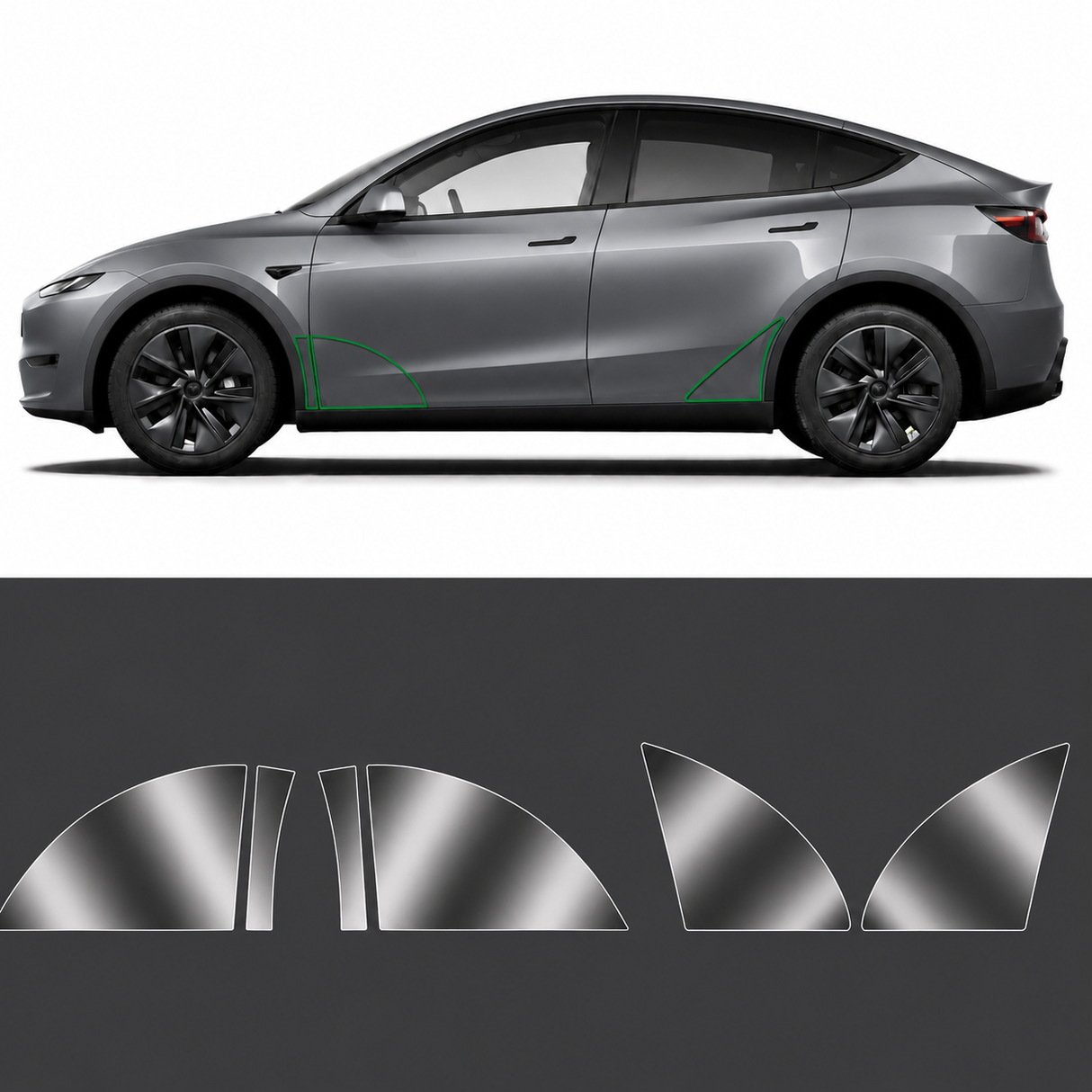 Beskyttelsesfolie til Tesla Model Y (skærmkanter)