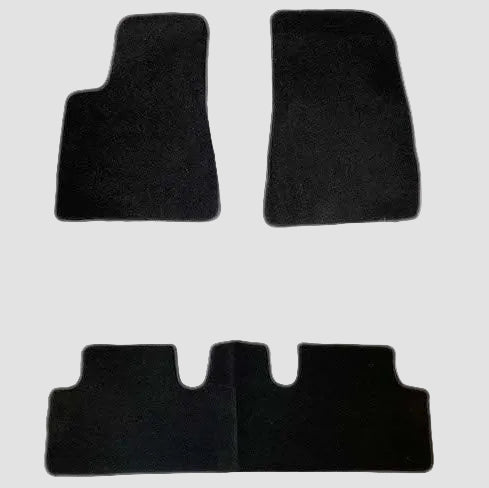 Et komplet filt måttesæt i sort til Tesla Model Y