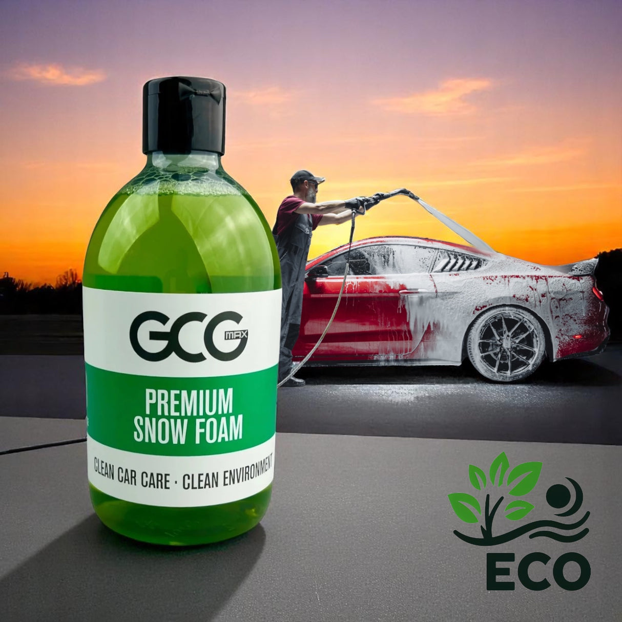 GCG MAX Premium Snow Foam bilvask med skumlanse.