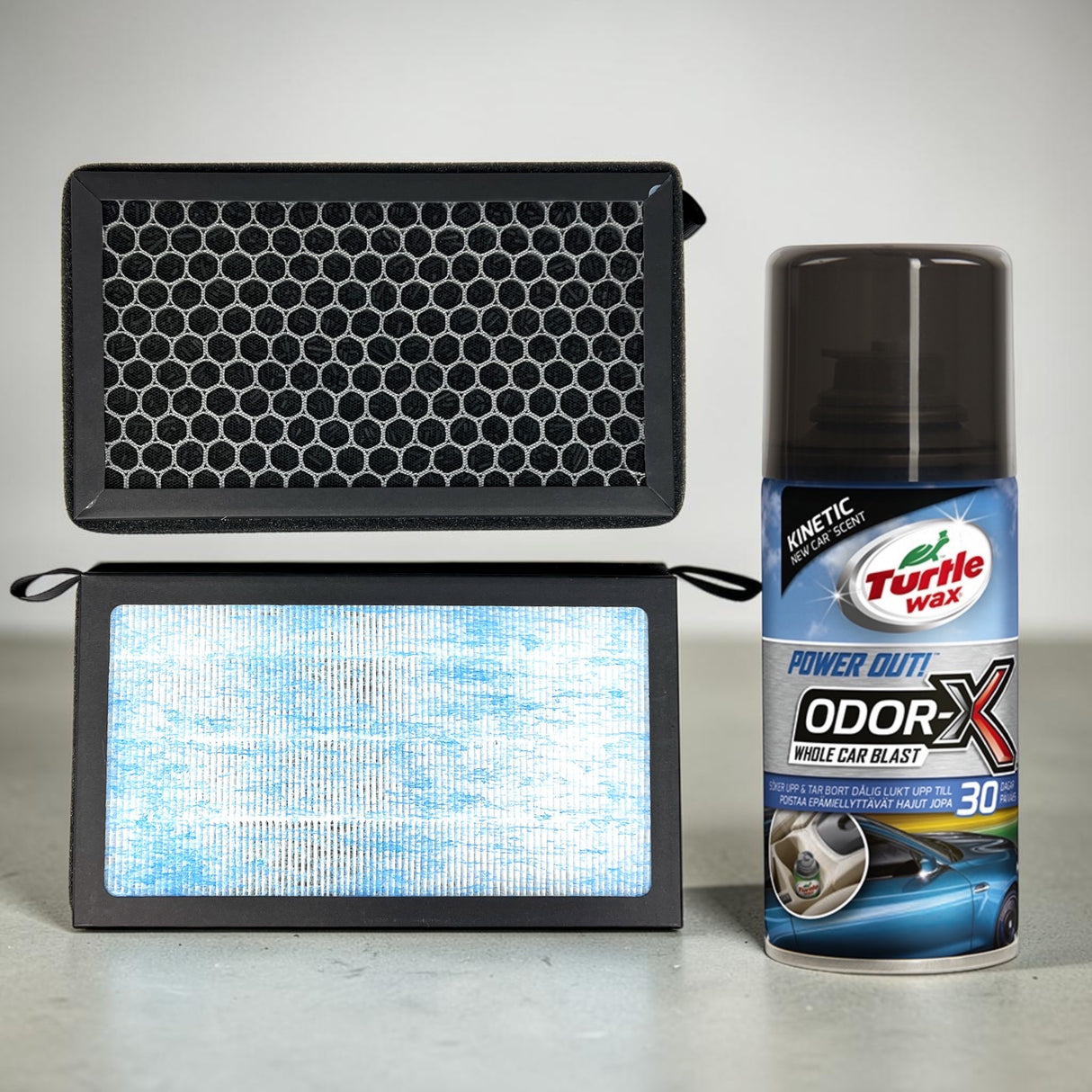Komplet kit. Kulfilter/Pollenfilter + Airconrens - Passer til Tesla Model 3/Y