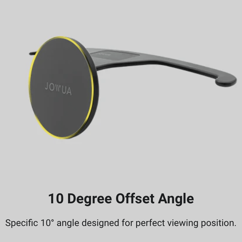 Jowua magnetholder hvor teksten beskriver at den har en 10 grader vinkel.