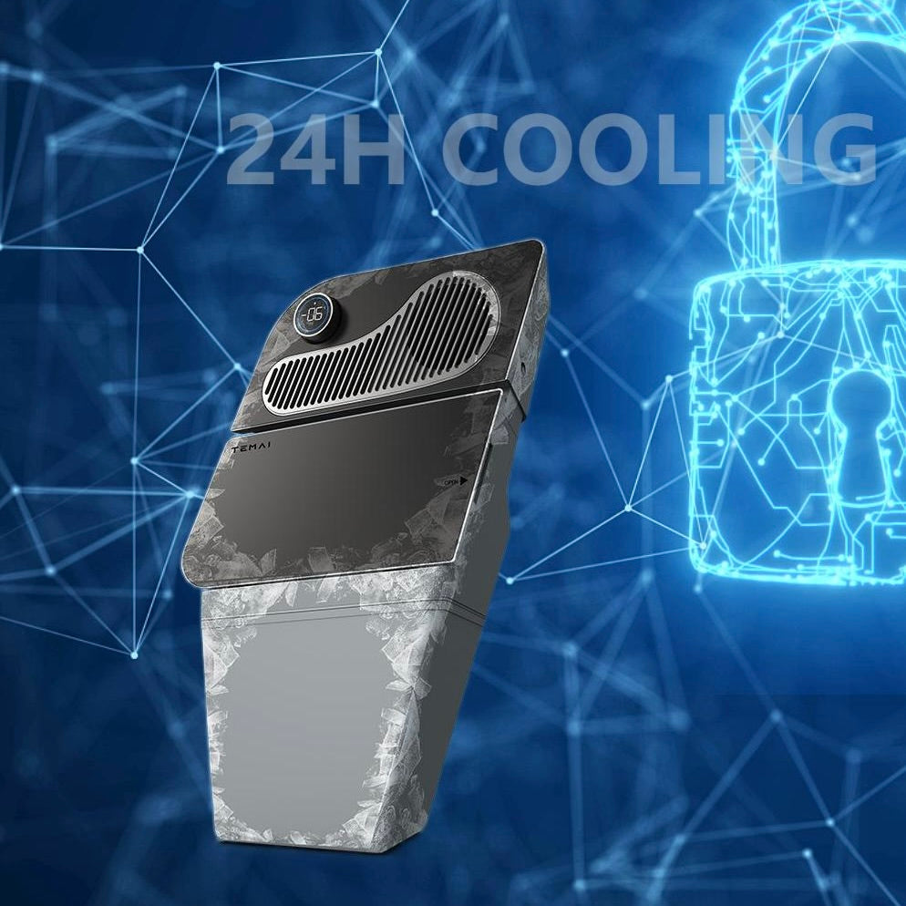 Køleskab til Tesla Model Y med digitalt display