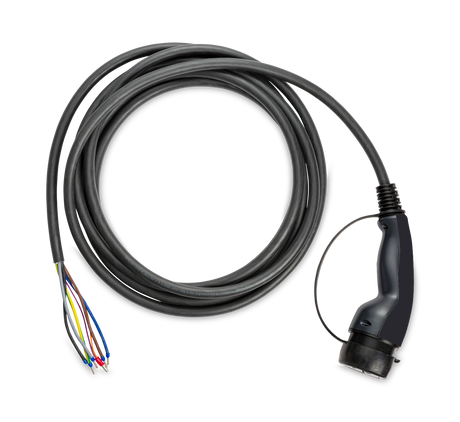 Ratio E-Line Type 2 ladekabel til montering i ladeboks.