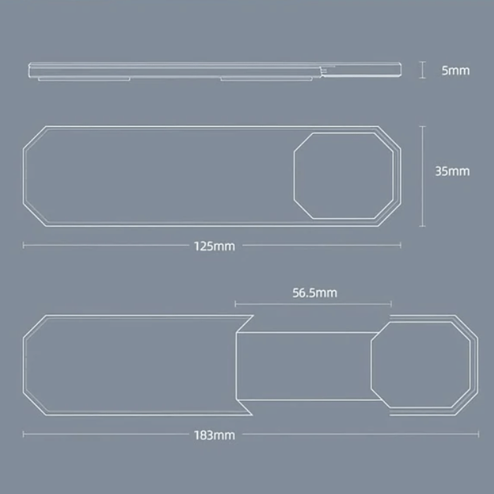 Mål på mobilholderen. Der måles i milimeter.