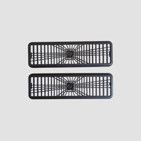 Cover til ventilationskanal, sort gitterdesign, passer til Tesla Model Y Juniper.