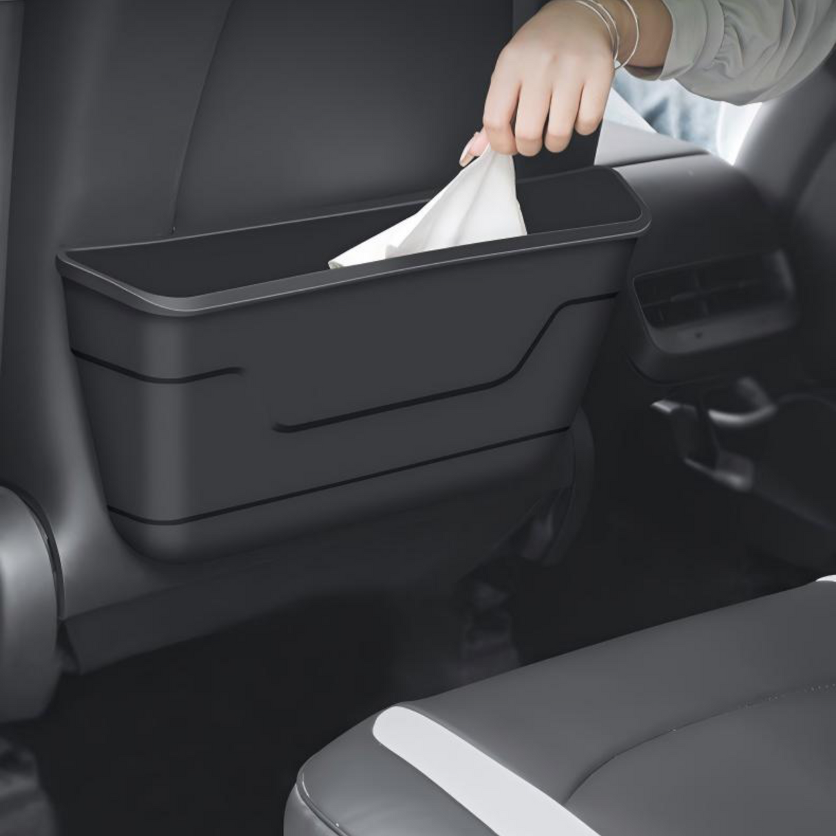 Affaldsbeholder/opbevaring til ryglæn – Tesla Model 3/Y