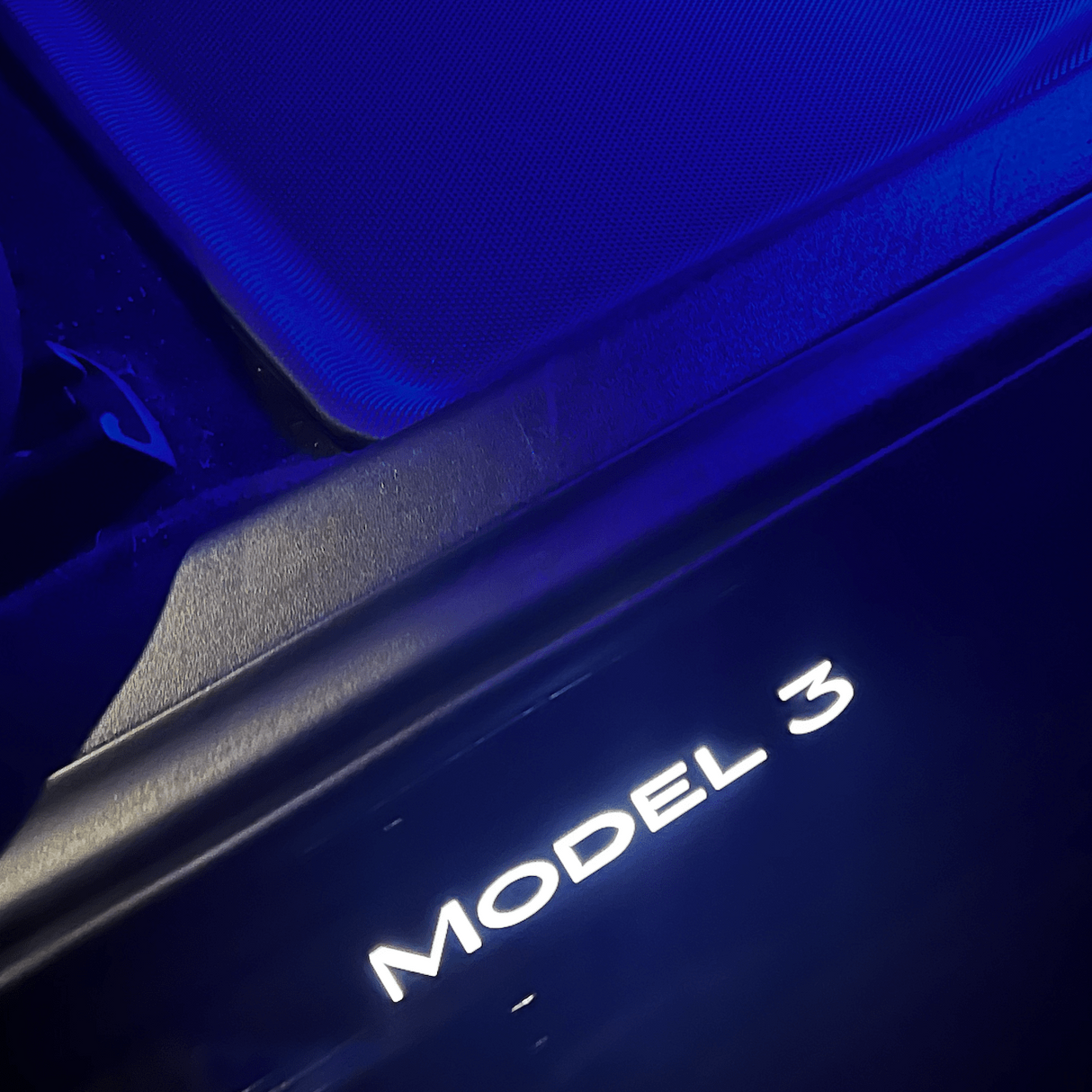 Indstigningslister med lys, passer til Tesla Model 3/Y