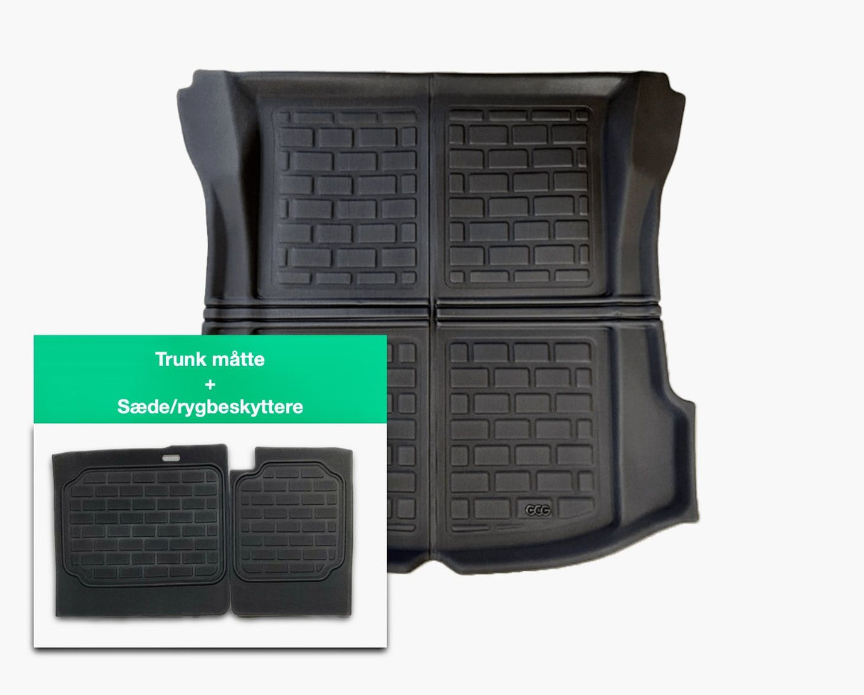 GCG MAX bagagerumsmåtte + sædebeskyttere, passer til Tesla Model 3