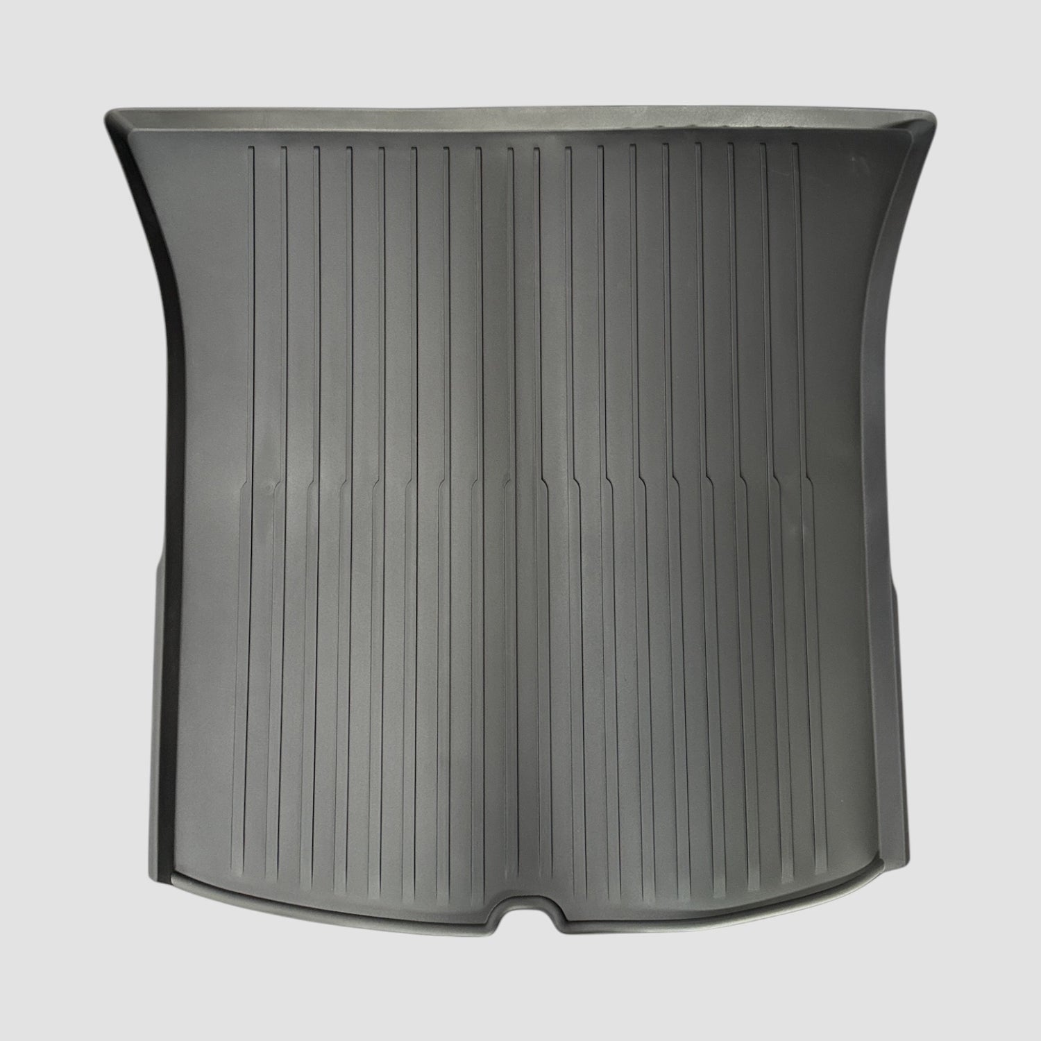 Grå TPE bagagerumsmåtte med riller til Tesla Model Y