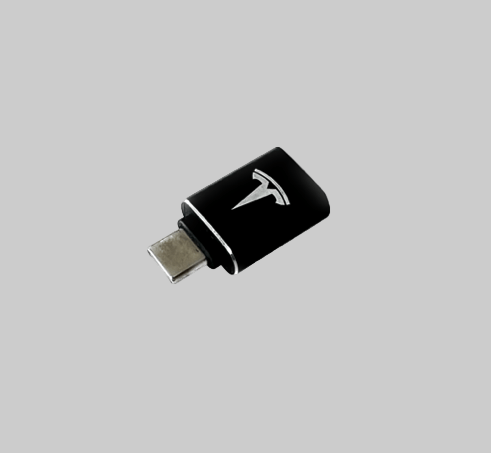 USB adapter til Tesla med logo