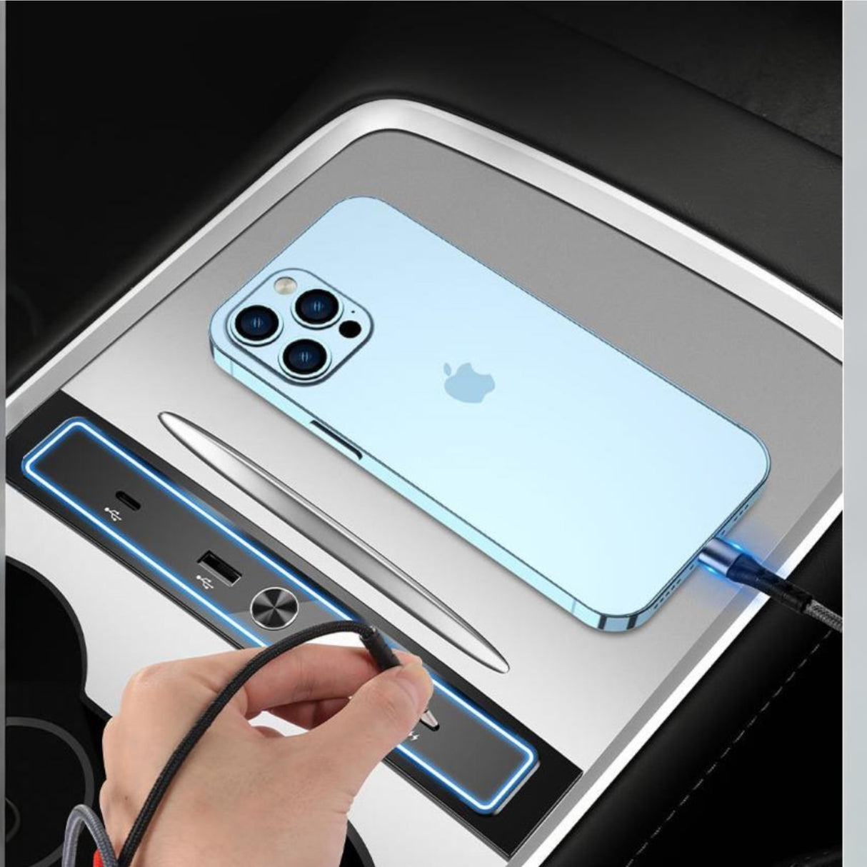 Mini USB hub – Passer til Tesla Model 3/Y