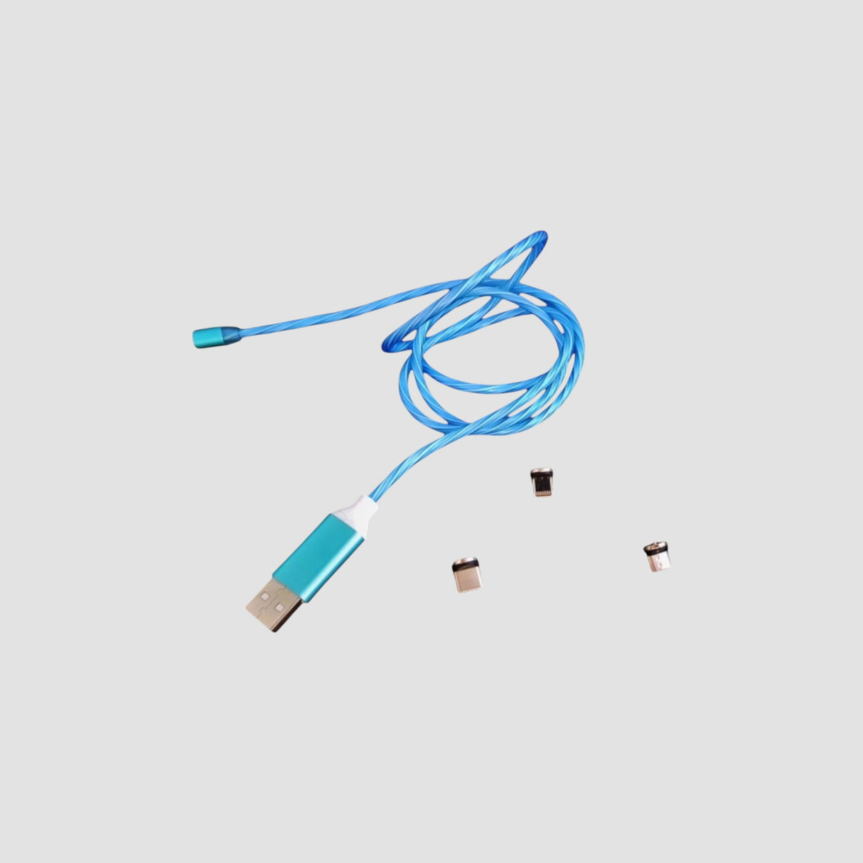 Magnetisk ladekabel USB-C, Lightning og Mikro-USB