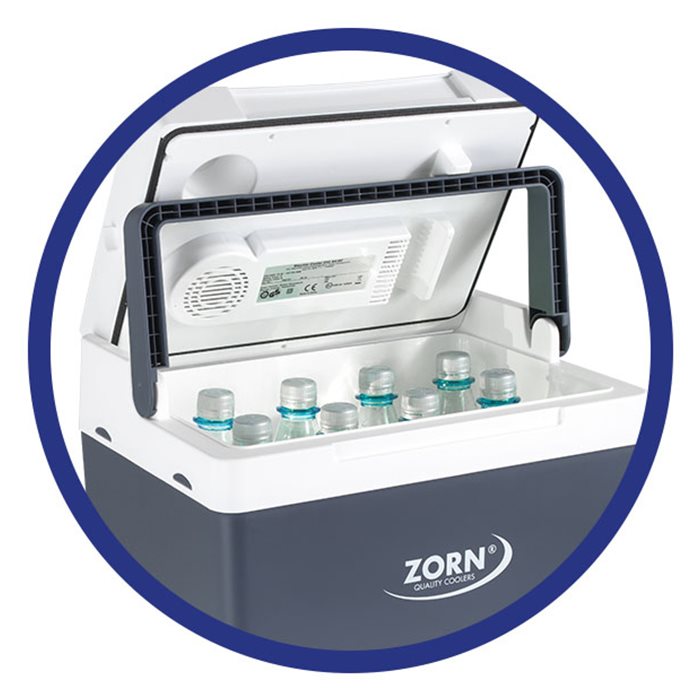 ZORN 21 liters termoelektrisk køleboks 12V og USB til powerbank tilslutning