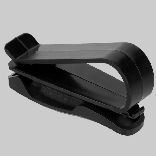 sort solbrilleholder der kan monteres i bilen