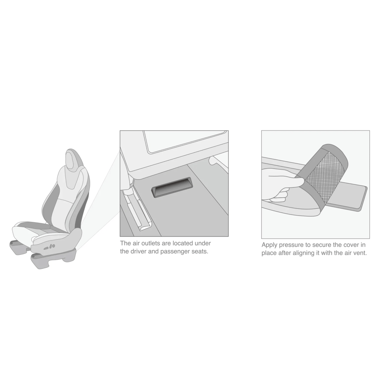 Cover til ventilationskanal under forsæderne til Tesla Model 3/Y – billede 2