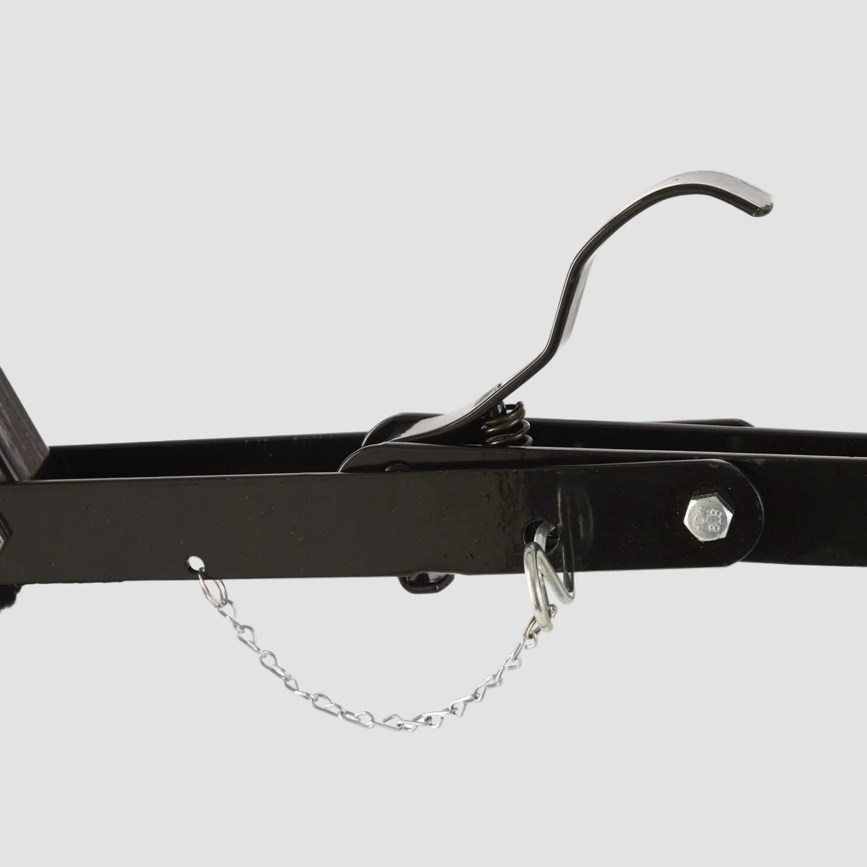 Låse mekanismen på en cykelholder til en elbil.