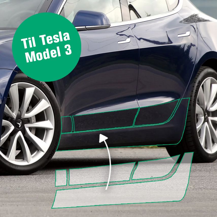 Premium Beskyttelsesfolie til Tesla Model 3/Y. DIY-kit