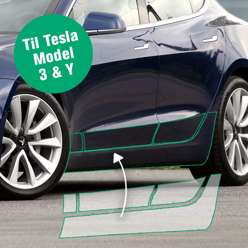 Premium Beskyttelsesfolie til Tesla Model 3/Y. DIY-kit