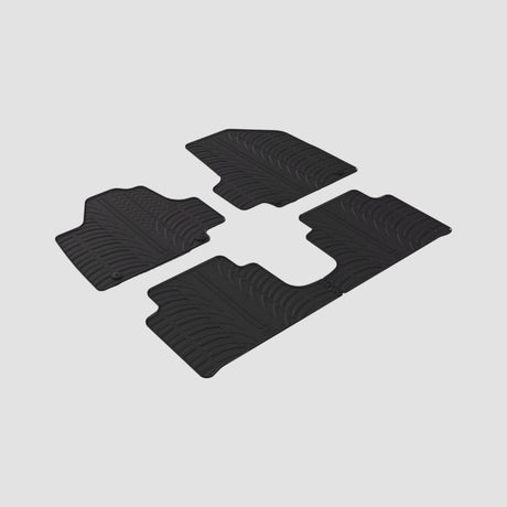 Sæt af Gledring gummimåtter til Hyundai Ioniq 5 SUV (2021-) vist på lys baggrund.