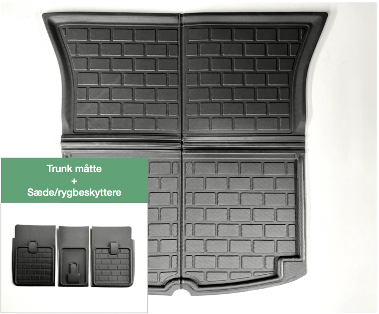 GCG MAX bagagerumsmåtte + sædebeskyttere, passer til Tesla Model Y