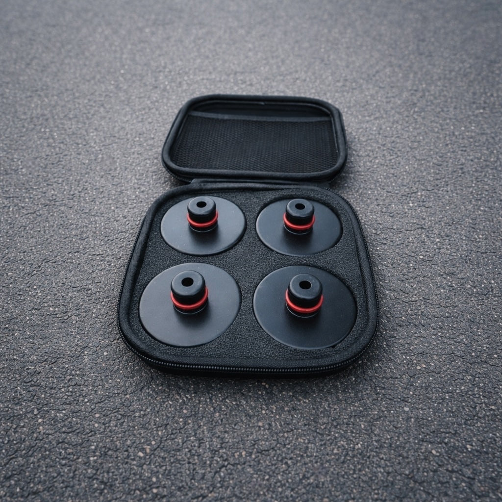 4 x løfteklodser inkl. opbevaringstaske