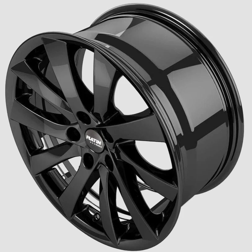 Platin P106 fælge i blank sort set oppefra