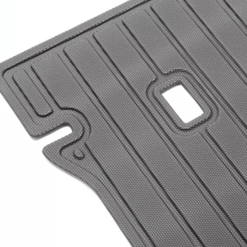 zoomet ind på en rygbeskytter til id.3, for at se hvad slags materiale det er fremstillet af.