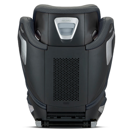 Recaro Axion 1 autostol i grå, set bagfra med justeringshåndtag til hovedstøtte