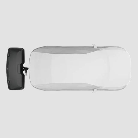 Thule Arcos XL bagageboks 450L set ovenfra monteret bag en bil
