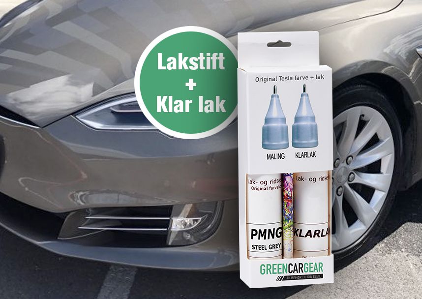 Lakstift + klarlak. Tesla originalfarve