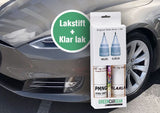 Lakstift + klarlak. Tesla originalfarve