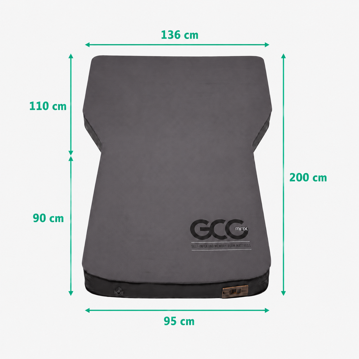 GCG MAX Luxus madras med memory foam