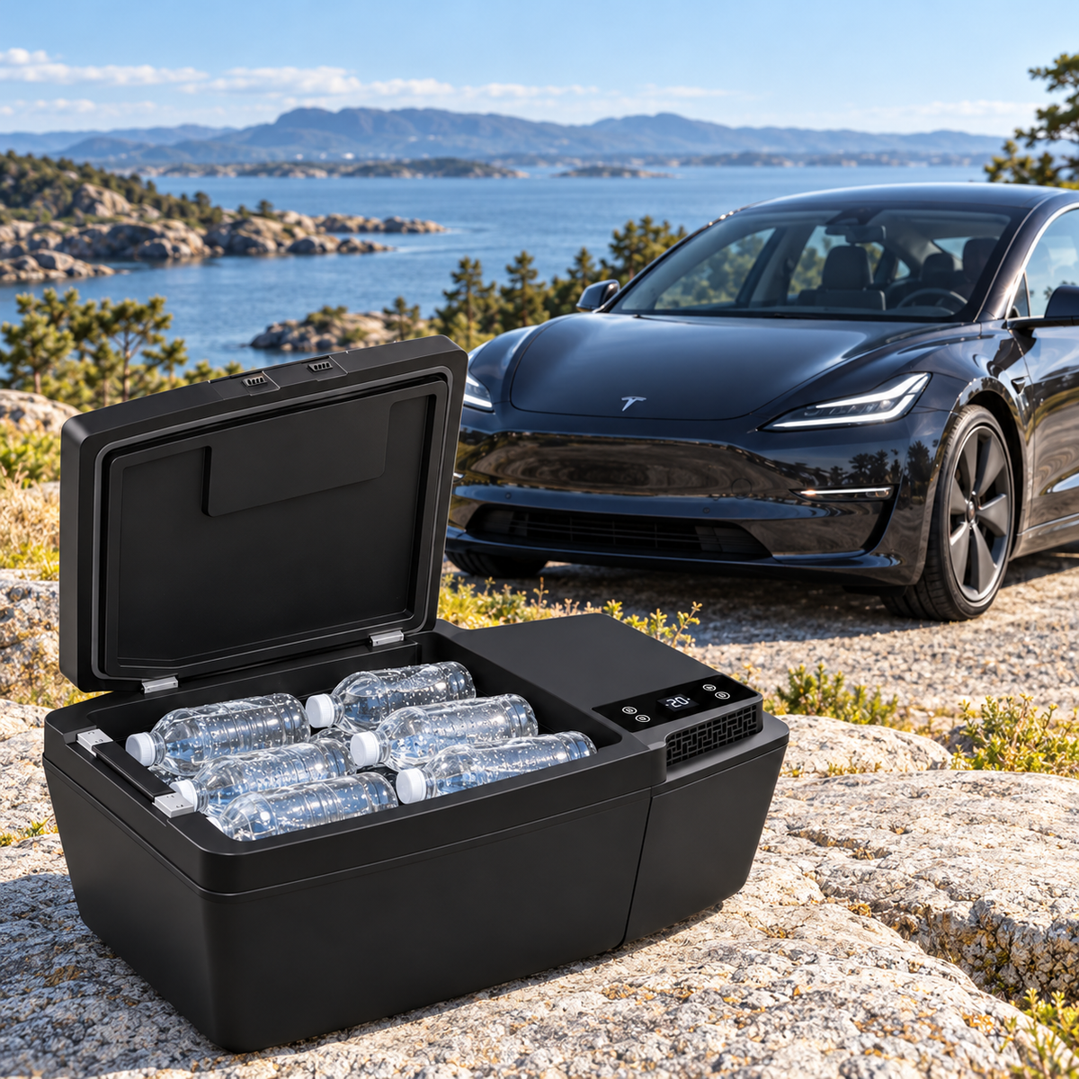 Køleboks med kompressor til Tesla Model 3