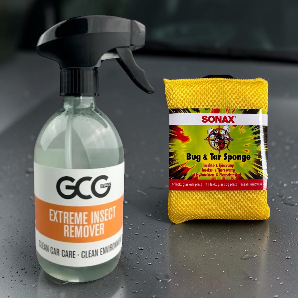 GCG MAX Extreme Insect Remover + Sonax Insekt- og tjæresvamp