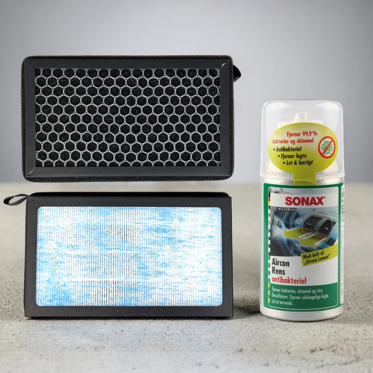 Komplet kit. Kulfilter + rengøring - Passer til Tesla Model 3/Y