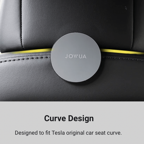 Tekst der fortæller at magnetholderen har et kurvet design. 