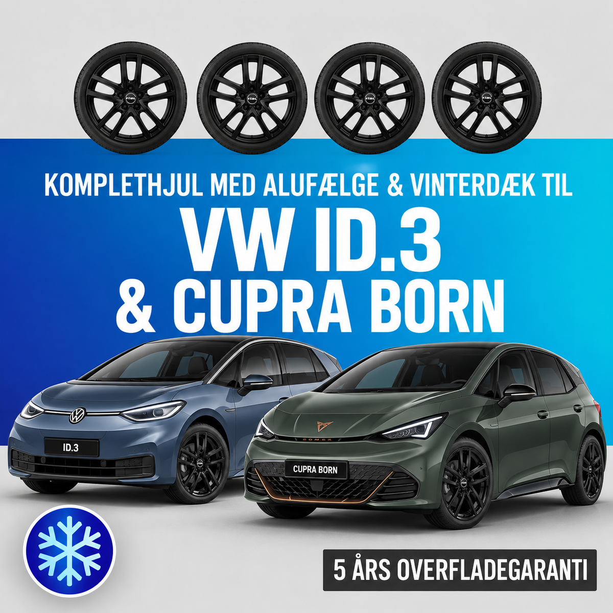 18" komplethjul med vinterdæk - VW ID.3 / Cupra Born