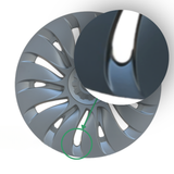 MV Storm hjulkapsler til Tesla Model Y, org. 19″ standard fælge.