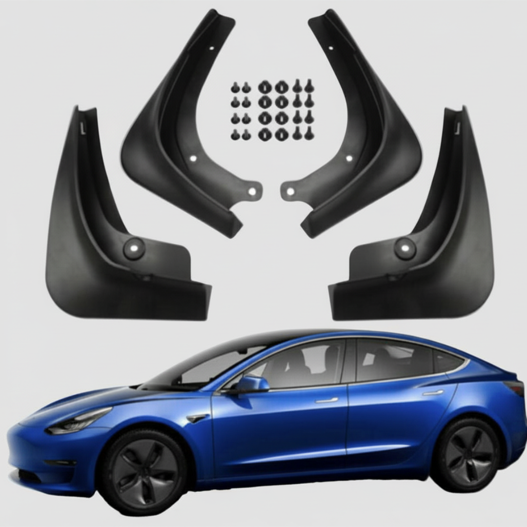 Stænklapper/mud flaps - passer til Tesla Model 3