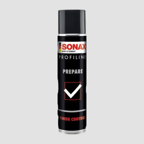 SONAX PROFILINE Prepare 400 ml spraydåse til forberedelse af overflader, vist på produktside.